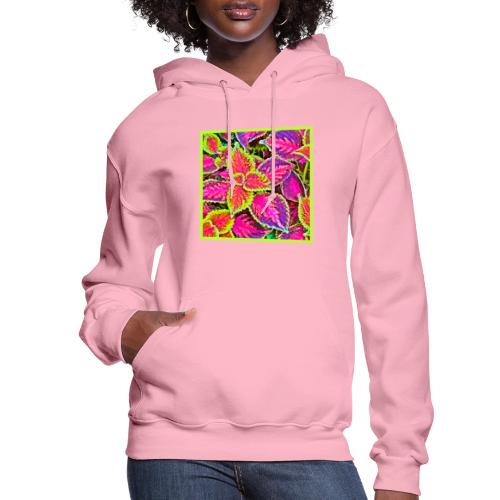 Vivid ChromaLeaf Harmony Pattern - Women's Hoodie