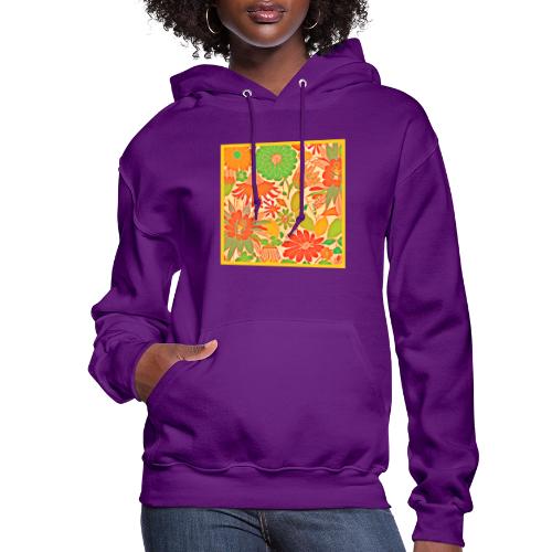Vibrant Blossom Elegance Pattern - Women's Hoodie