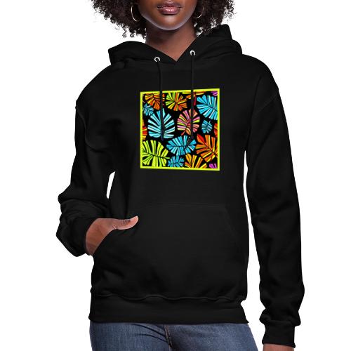 Vibrant Foliage Radiance Neon Elegance - Women's Hoodie