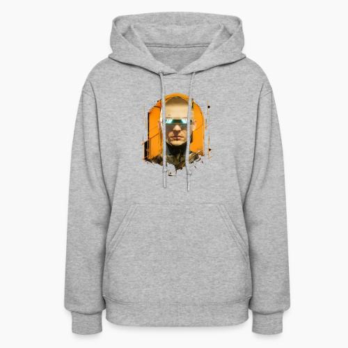 palnoch cyberpunk human head artwork - Women's Hoodie