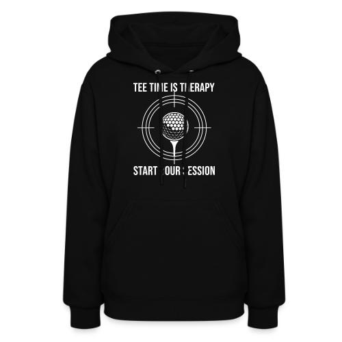 Golf Therapy Gift - Tee Time Is Therapy T-Shirt - Women's Hoodie
