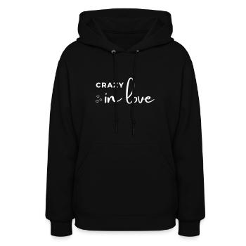 hen night crazy in love bride bachelorette party - Women's Hoodie - black - Front - Camila (177cm)