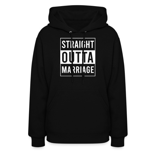 Front (Straight Outta-White) _ Back (Blank) - Women's Hoodie