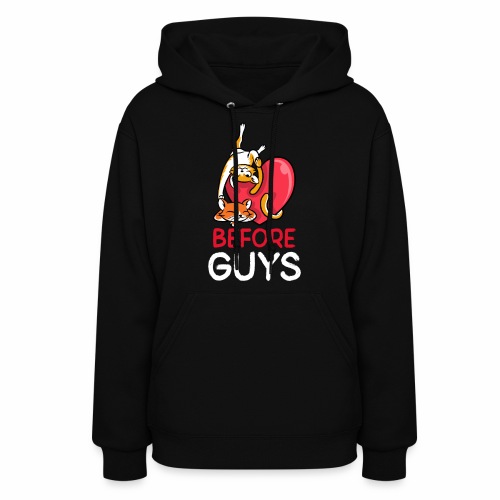 two cats before guys heart anti valentines day - Women's Hoodie