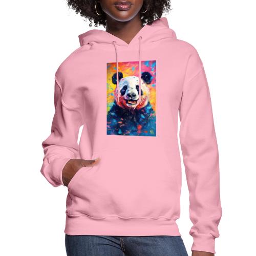 Paint Splatter Panda Bear - Women's Hoodie