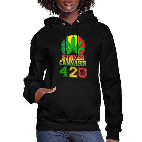 Enjoyable 420 Summer Smoker Weed Marijuana Design - Women's Hoodie
