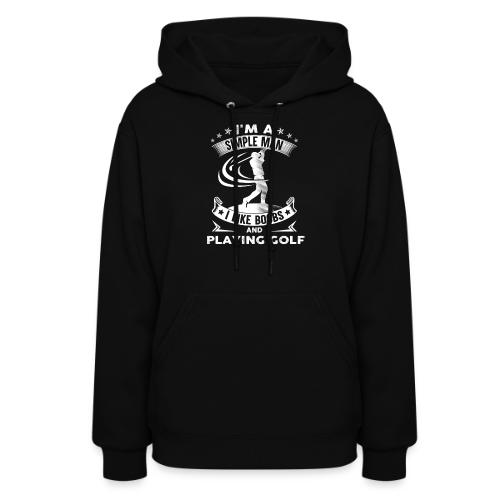 Simple Man Like Boobs & Golf Gag Gift Tee for Men - Women's Hoodie