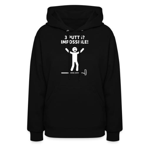 Triple Putt Survivor Funny Bad Putter Quote Cotton - Women's Hoodie