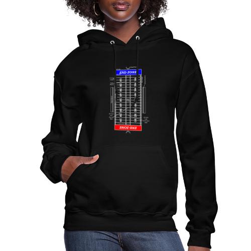 American Football Pitch Layout - Women's Hoodie