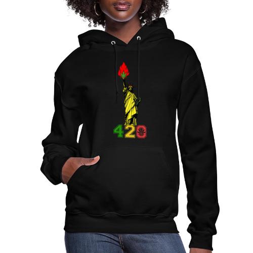 Humoristic 420 Liberty Herb Weed Marijuana Design - Women's Hoodie