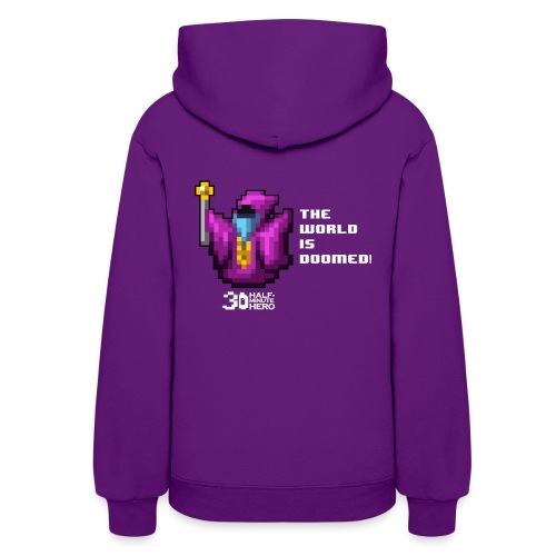 The World is Doomed! (White Text) - Women's Hoodie