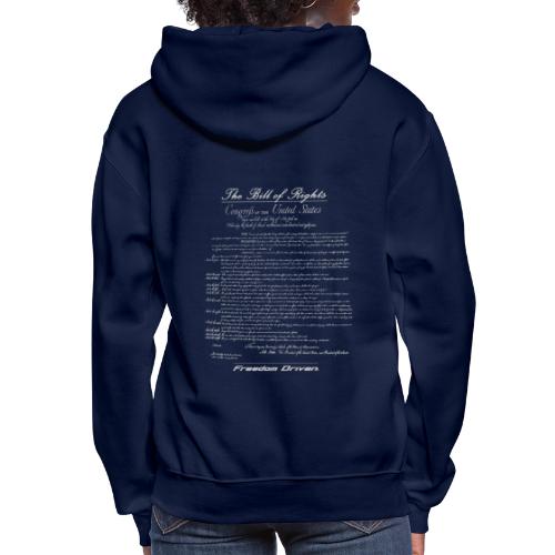 US Bill of Rights Grey Lettering - Women's Hoodie