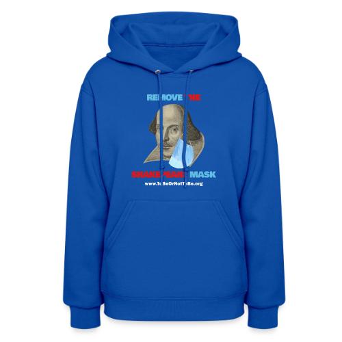 Remove Shakespeare Mask- Front & Back dark fabric - Women's Hoodie