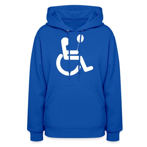 Image of wheelchair user with balloon # - Women's Hoodie