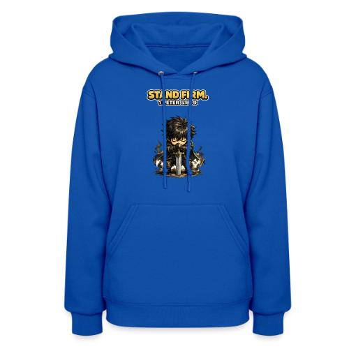 Stand Firm Chibi Warrior | 1 Peter 5:8-9 - Women's Hoodie
