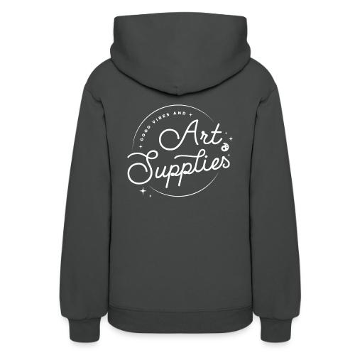 Good Vibes and Art Supplies White - Women's Hoodie