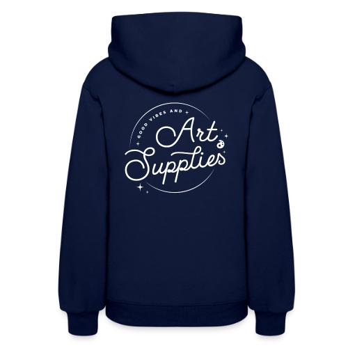 Good Vibes and Art Supplies White - Women's Hoodie