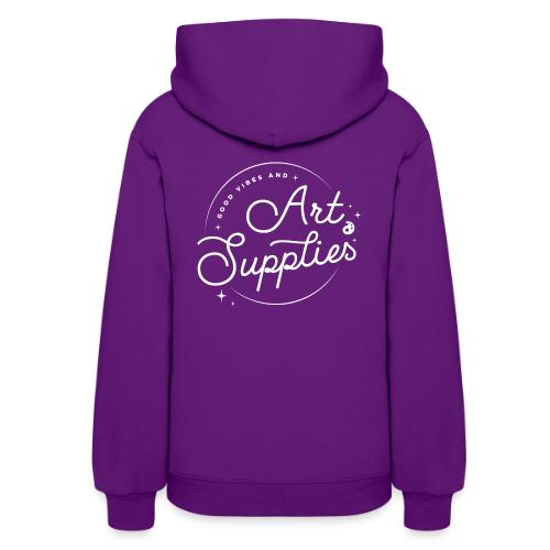 Good Vibes and Art Supplies White - Women's Hoodie