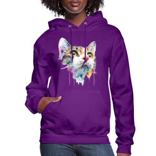Chromatic Cat Splash - Women's Hoodie