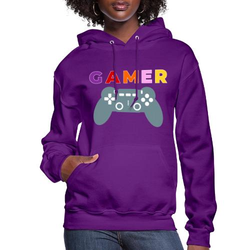 Colorful Gamer Controller Graphic - Women's Hoodie