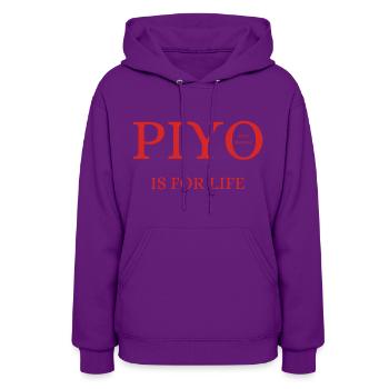 PIYO Exercise - Women's Hoodie - purple - Front - Camila (177cm)