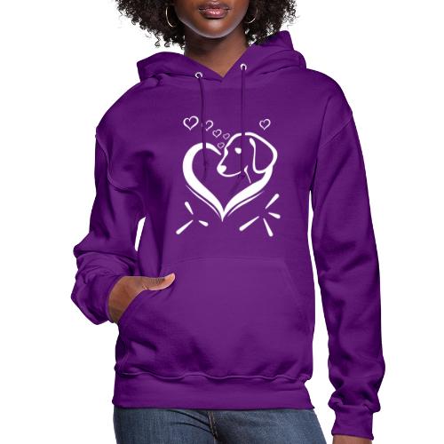 cute dog heart for dogowner - Women's Hoodie