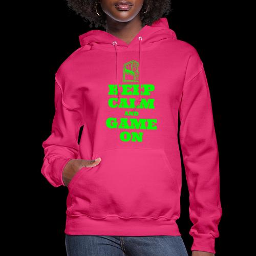 Keep Calm and Game On | Retro Gamer Arcade - Women's Hoodie