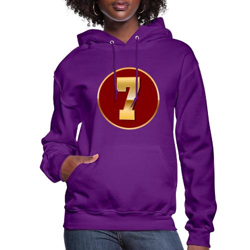 Number 7 in Gold Varsity Font - Women's Hoodie