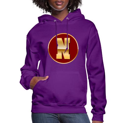 Letter N – Capital Varsity Alphabet Monogram - Women's Hoodie