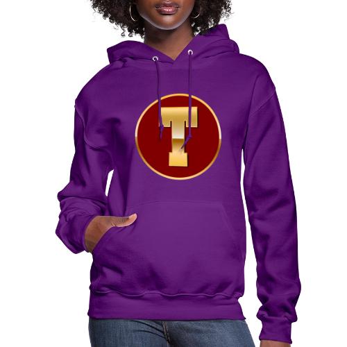 Letter T – Capital Varsity Alphabet Monogram - Women's Hoodie