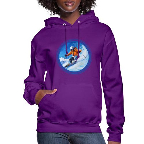 Skiing: On the Edge - Women's Hoodie