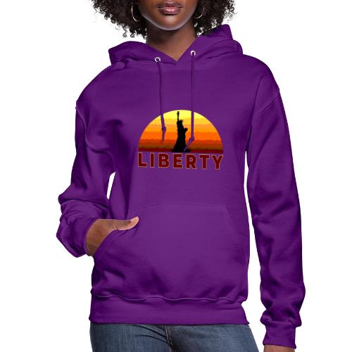 USA: Sunset Liberty Bold - Women's Hoodie