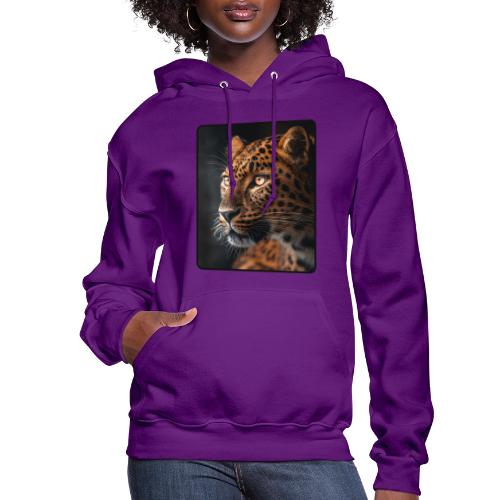 Amur Leopard Face Wildlife Design - Women's Hoodie