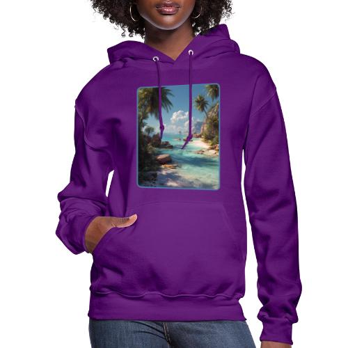 Tropical Island Paradise Ocean Design - Women's Hoodie