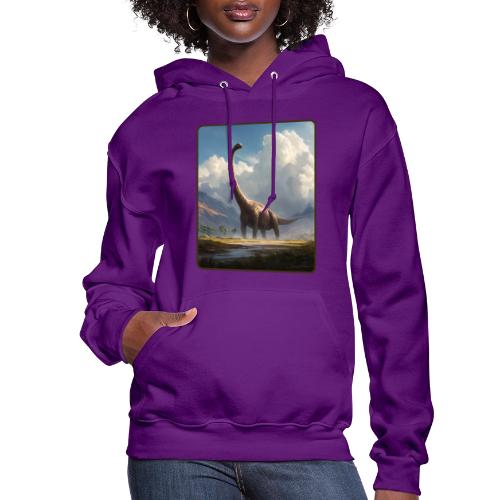 Brachiosaurus Valley Landscape Design - Women's Hoodie