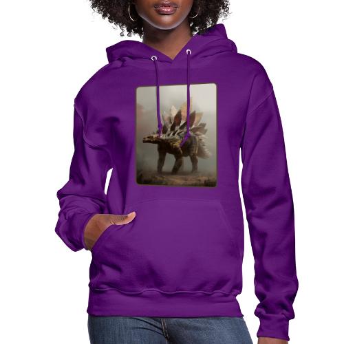 Stegosaurus Misty Forest Design - Women's Hoodie