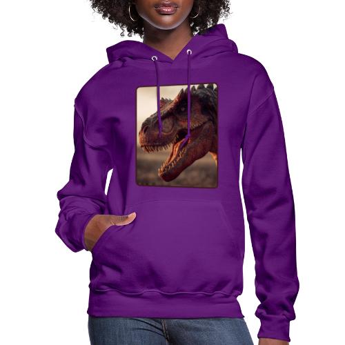 T Rex Roaring Close-Up Design - Women's Hoodie