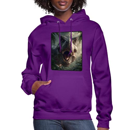 T Rex Jungle Roar Design - Women's Hoodie