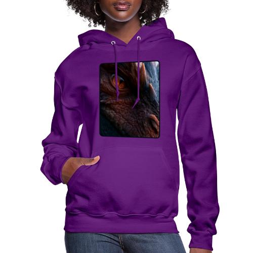 Fierce Ancient Dragon Portrait Design - Women's Hoodie