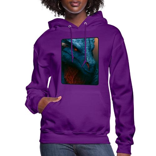 Turquoise Dragon Fire Eye Design - Women's Hoodie