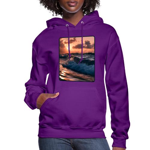 Golden Sunset Ocean Wave - Women's Hoodie