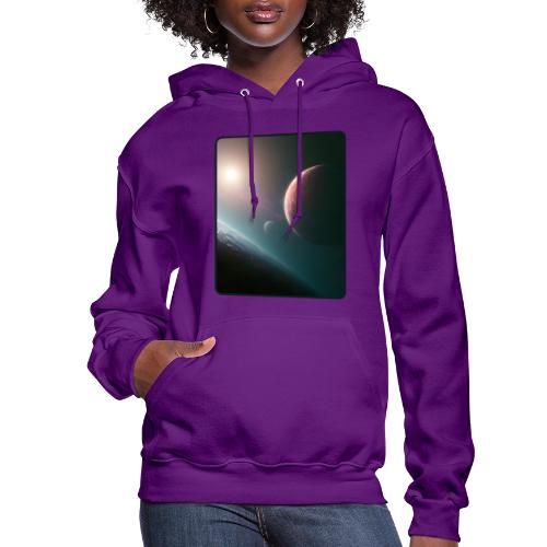 Deep Space Planet Horizon Art - Women's Hoodie