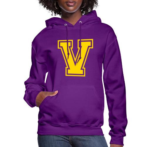 Letter V – Capital Athletic Alphabet Monogram - Women's Hoodie