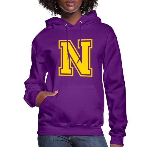 Letter N – Capital Athletic Alphabet Monogram - Women's Hoodie