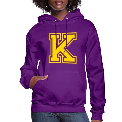 Letter k – Capital Athletic Alphabet Monogram - Women's Hoodie
