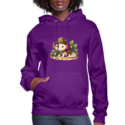 Cute Axolotl Adventure Graphic - Women's Hoodie