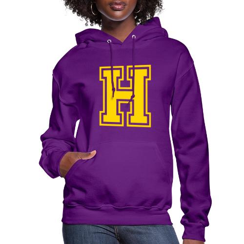 Letter H – Capital Athletic Alphabet Monogram - Women's Hoodie