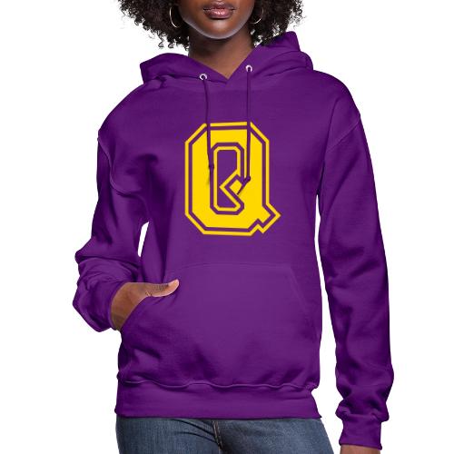 Letter Q – Capital Athletic Alphabet Monogram - Women's Hoodie