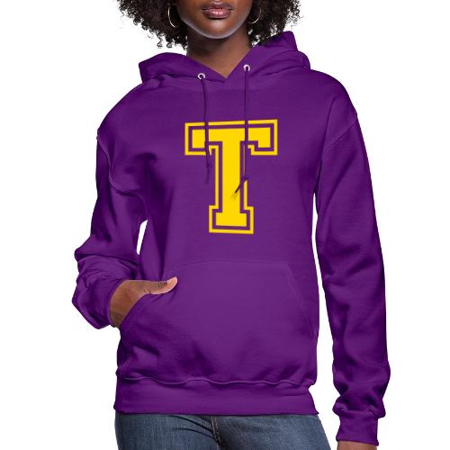 Letter T – Capital Athletic Alphabet Monogram - Women's Hoodie