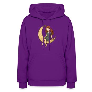 Mystic Girl - Women's Hoodie - purple - Front - Camila (177cm)